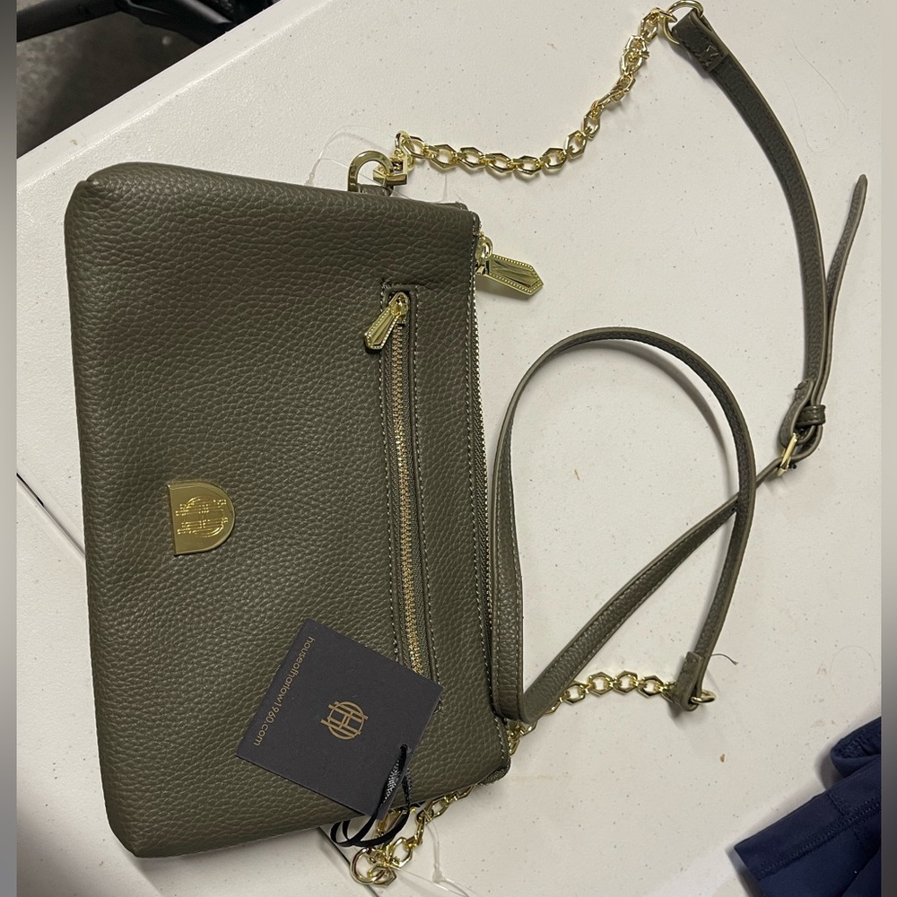 HOUSE OF HARLOW 1960 Deep Moss Hayden Triple Entry Crossbody
